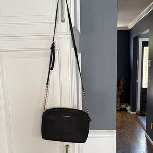 Michael Kors Black Crossbody Bag with Gold Chain